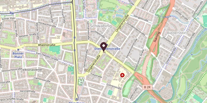 Karte: M1 Med Beauty München Schwabing