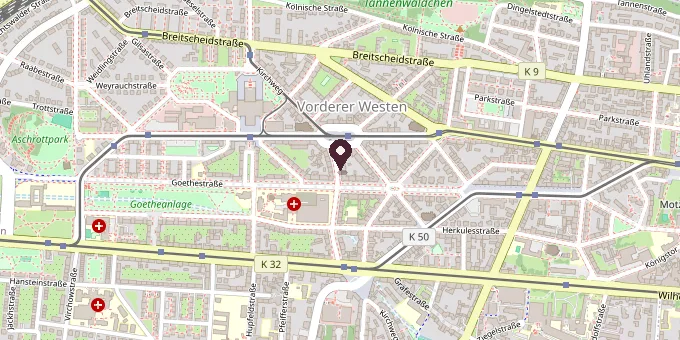 Karte: Hautarztpraxis Kassel – Dr. Stefanie Baum & Kollegen
